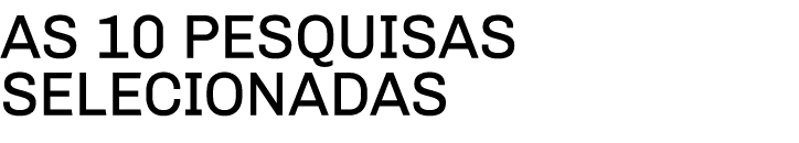 as 10 pesquisas selecionadas 