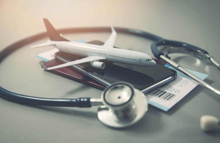 travel insurance safe trip concept