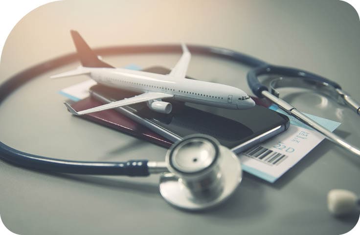 travel insurance safe trip concept