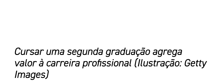Cursar uma segunda graduação agrega valor à carreira profissional (Ilustração: Getty Images)