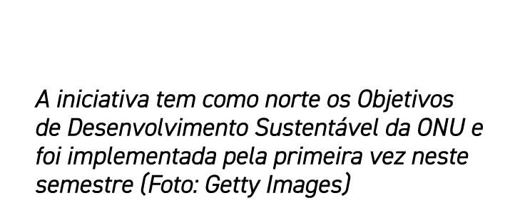 A iniciativa tem como norte os Objetivos de Desenvolvimento Sustentável da ONU e foi implementada pela primeira vez n   