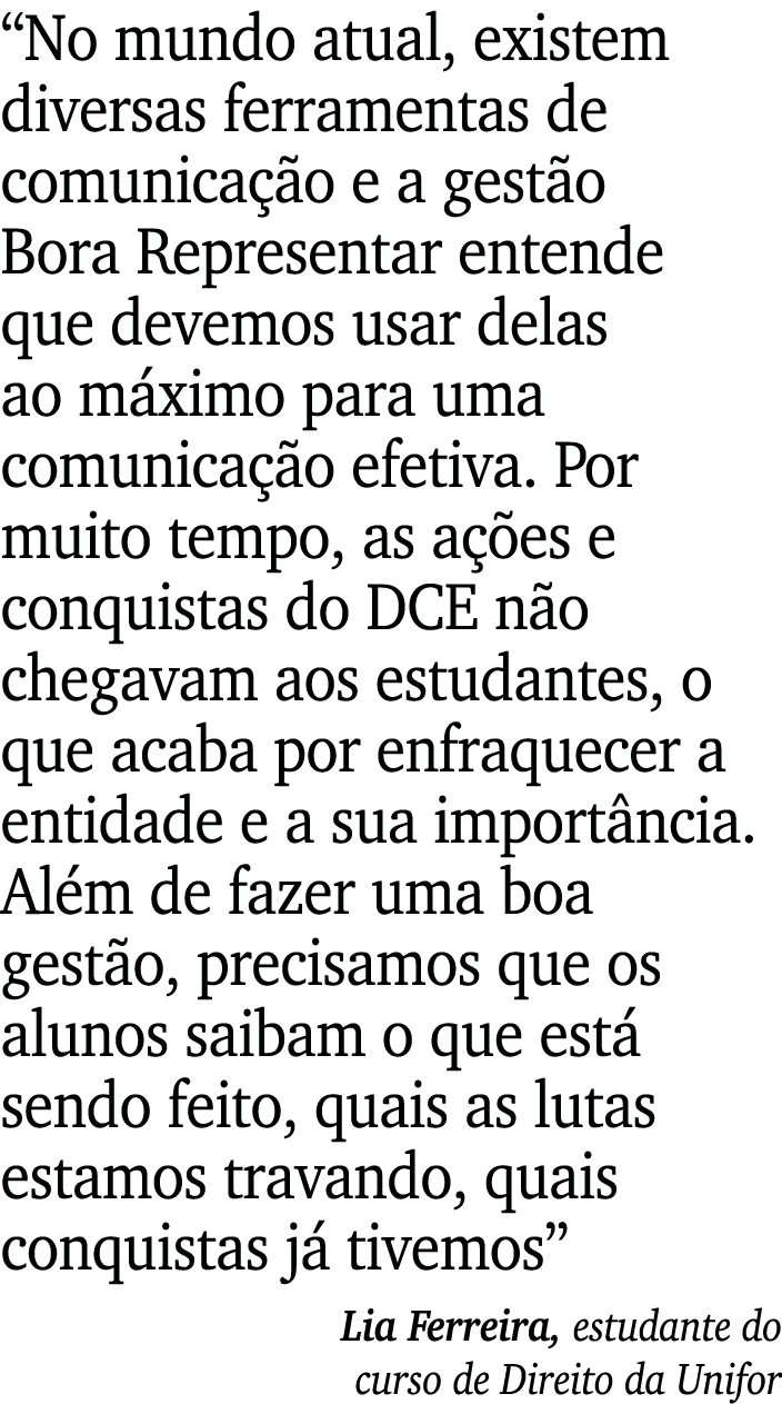  No mundo atual, existem diversas ferramentas de comunicação e a gestão Bora Representar entende que devemos usar del   