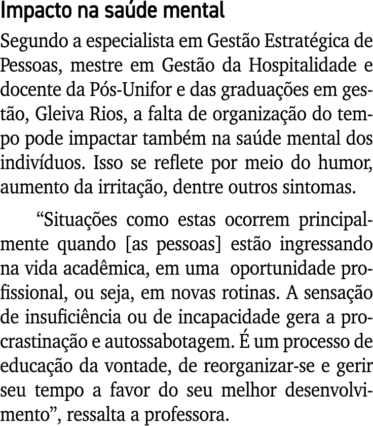 Impacto na sa de mental Segundo a especialista em Gest o Estrat gica de Pessoas, mestre em Gest o da Hospitalidade e ...