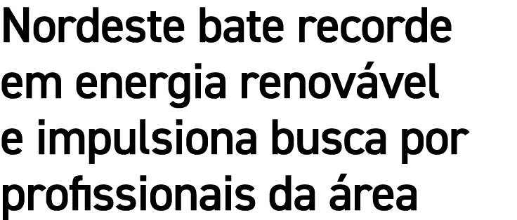 Nordeste bate recorde em energia renov vel e impulsiona busca por profissionais da rea