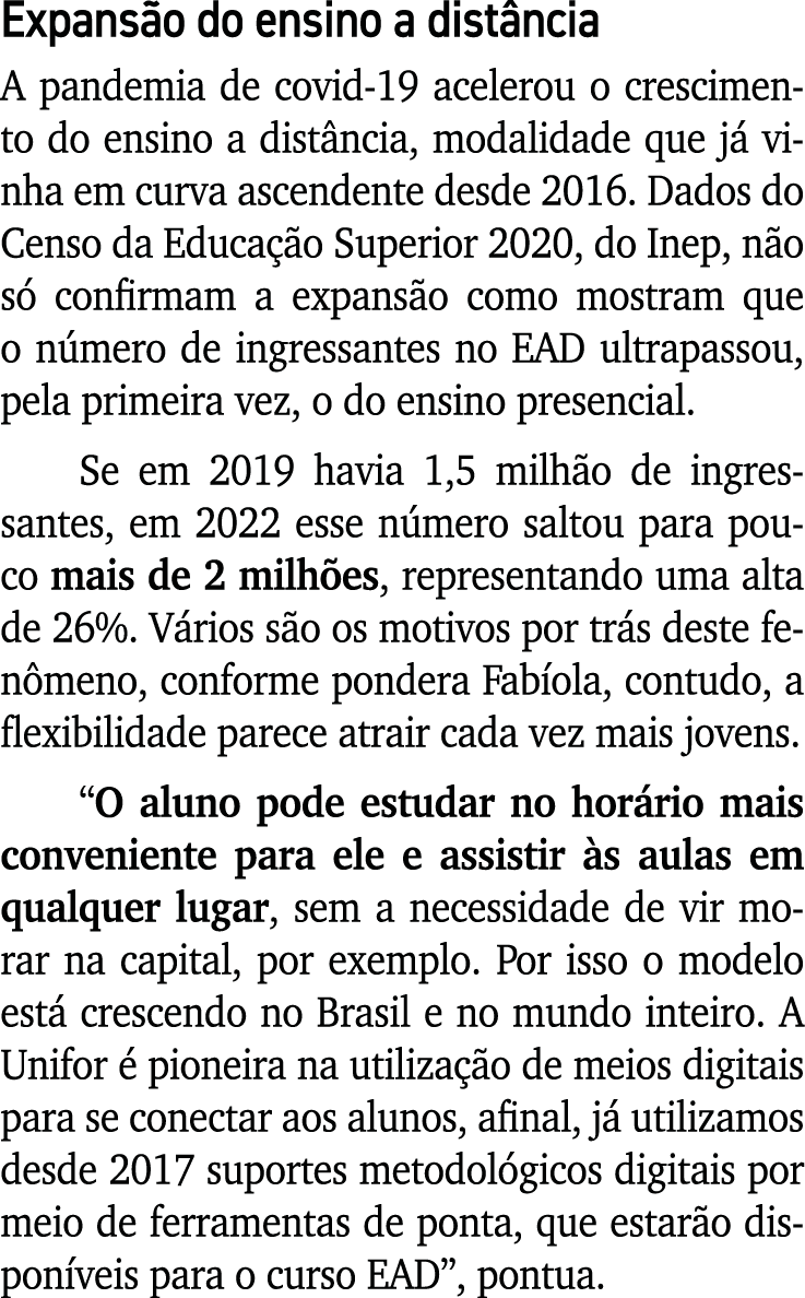 Expans o do ensino a dist ncia A pandemia de covid-19 acelerou o crescimento do ensino a dist ncia, modalidade que j ...