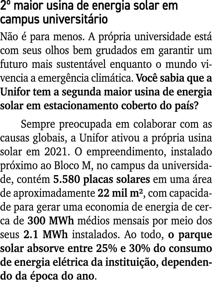 2º maior usina de energia solar em campus universit rio N o  para menos. A pr pria universidade est  com seus olhos ...