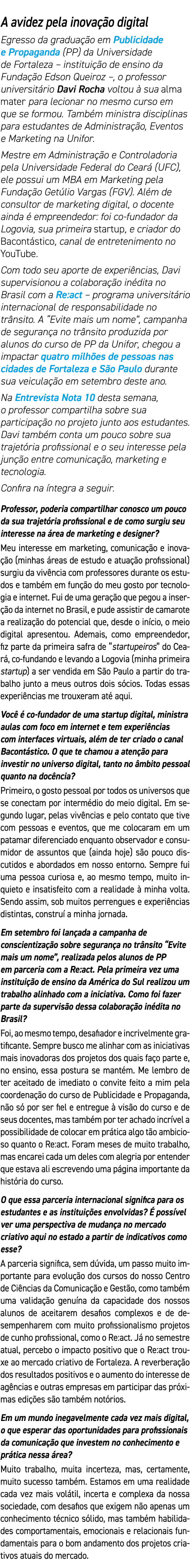 A avidez pela inova o digital Egresso da gradua  o em Publicidade e Propaganda (PP) da Universidade de Fortaleza – i...