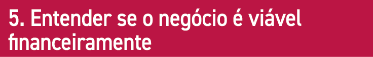 5. Entender se o neg cio  vi vel financeiramente