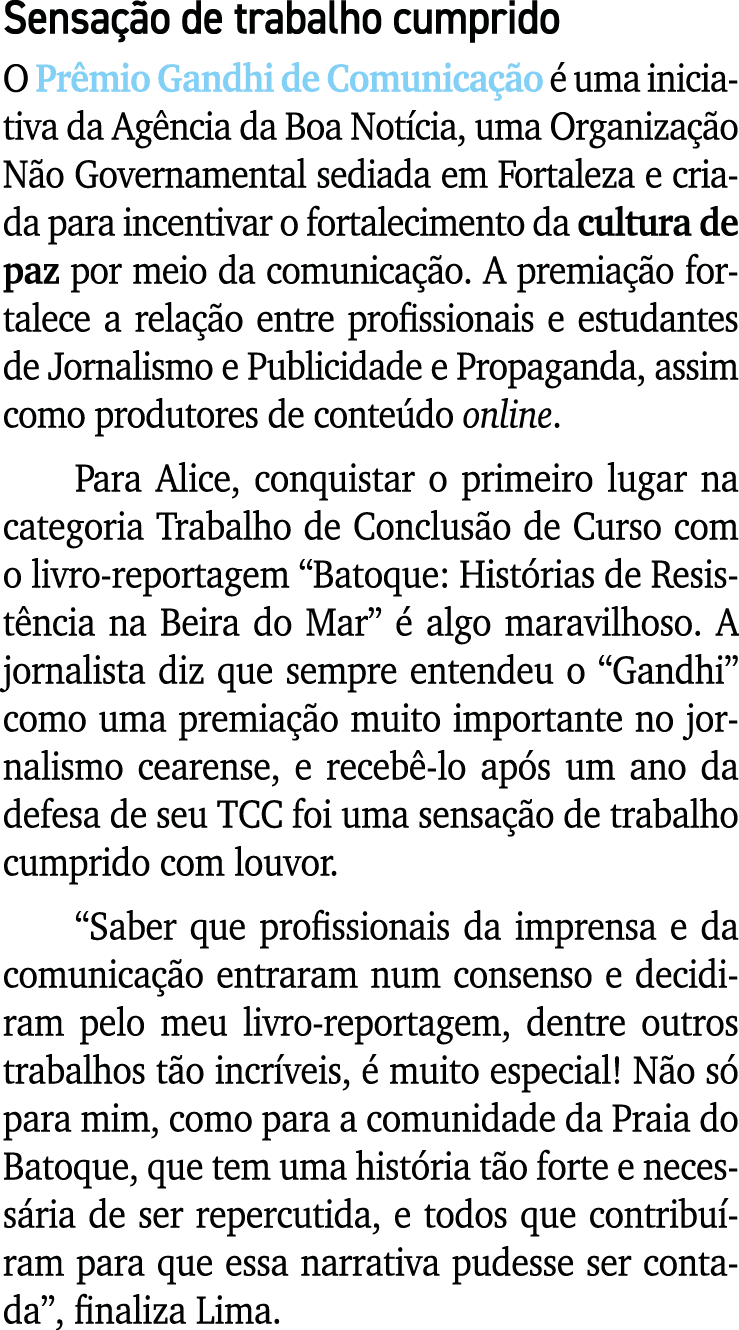 Sensa o de trabalho cumprido O Pr mio Gandhi de Comunica  o   uma iniciativa da Ag ncia da Boa Not cia, uma Organiza...