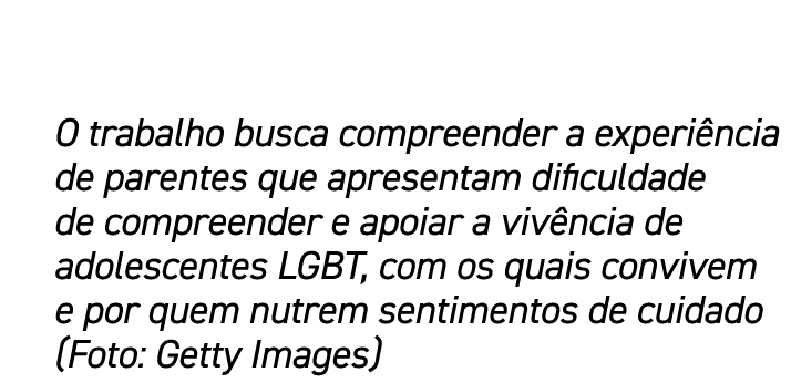 O trabalho busca compreender a experi ncia de parentes que apresentam dificuldade de compreender e apoiar a viv ncia ...