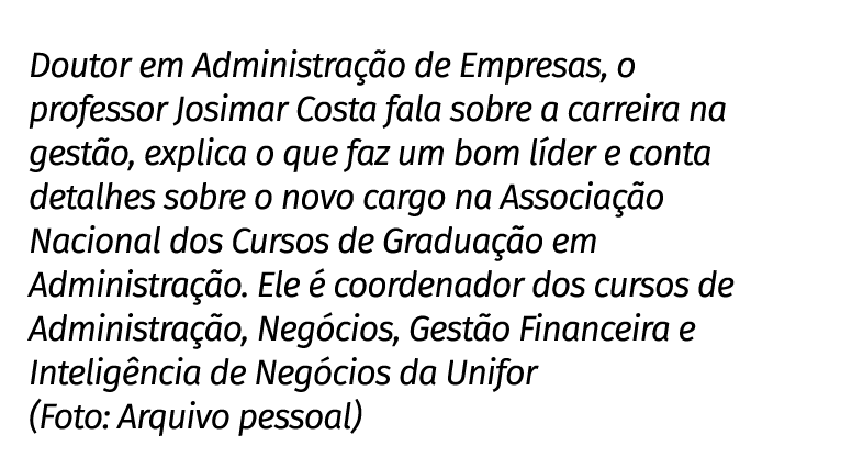 Doutor em Administra o de Empresas, o professor Josimar Costa fala sobre a carreira na gest o, explica o que faz um ...