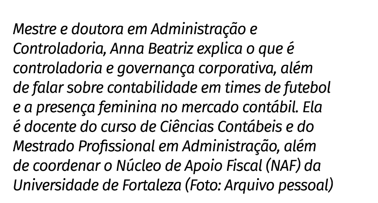 Mestre e doutora em Administra o e Controladoria, Anna Beatriz explica o que   controladoria e governan a corporativ...