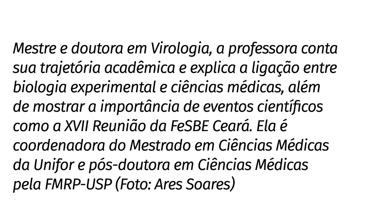 Mestre e doutora em Virologia, a professora conta sua trajet ria acad mica e explica a liga o entre biologia experim...