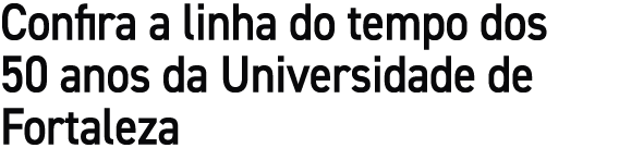 Confira a linha do tempo dos 50 anos da Universidade de Fortaleza