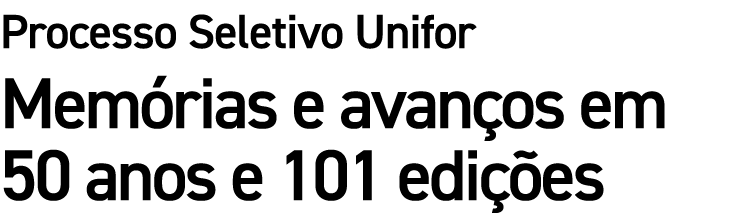 Processo Seletivo Unifor Mem rias e avan os em 50 anos e 101 edi es