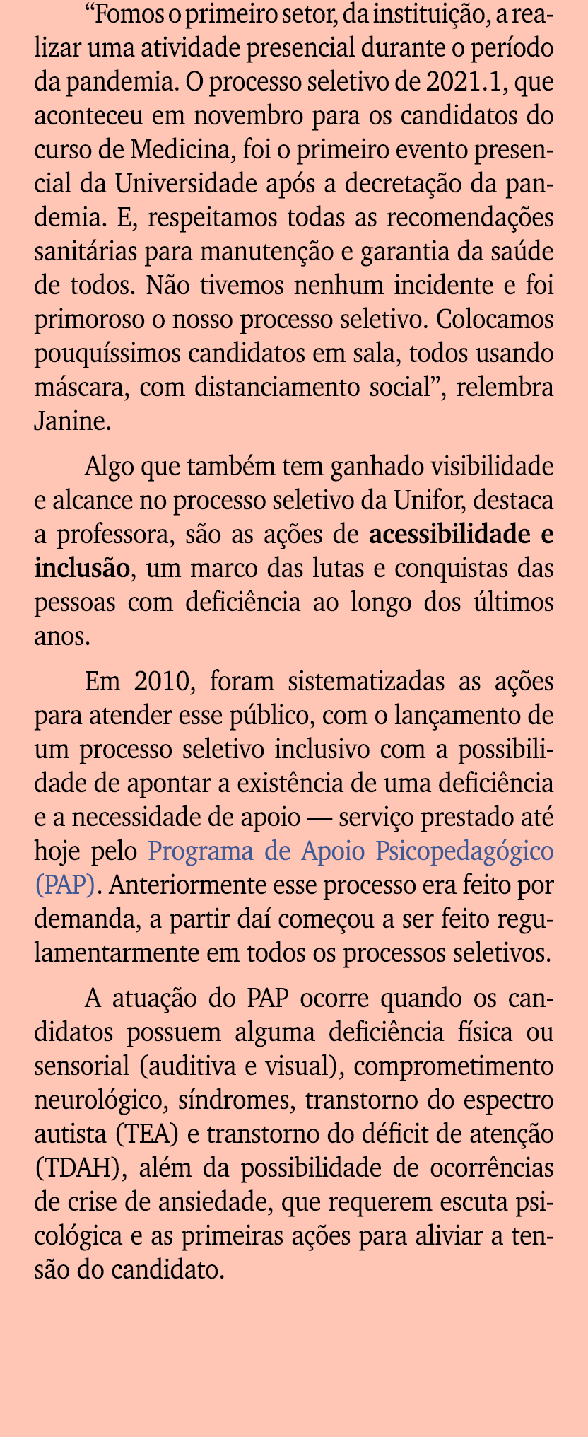 “Fomos o primeiro setor, da institui o, a realizar uma atividade presencial durante o per odo da pandemia. O process...