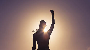 Strong confident woman. 