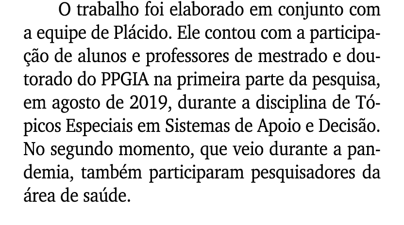 O trabalho foi elaborado em conjunto com a equipe de Pl cido. Ele contou com a participa o de alunos e professores d...