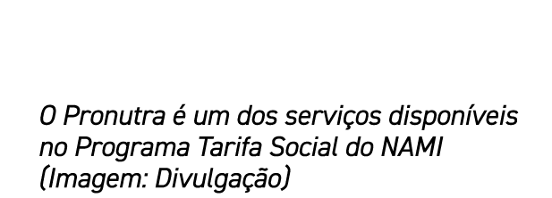 O Pronutra  um dos servi os dispon veis no Programa Tarifa Social do NAMI (Imagem: Divulga  o)