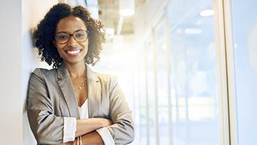 Cropped portrait of a beautiful businesswoman in a office