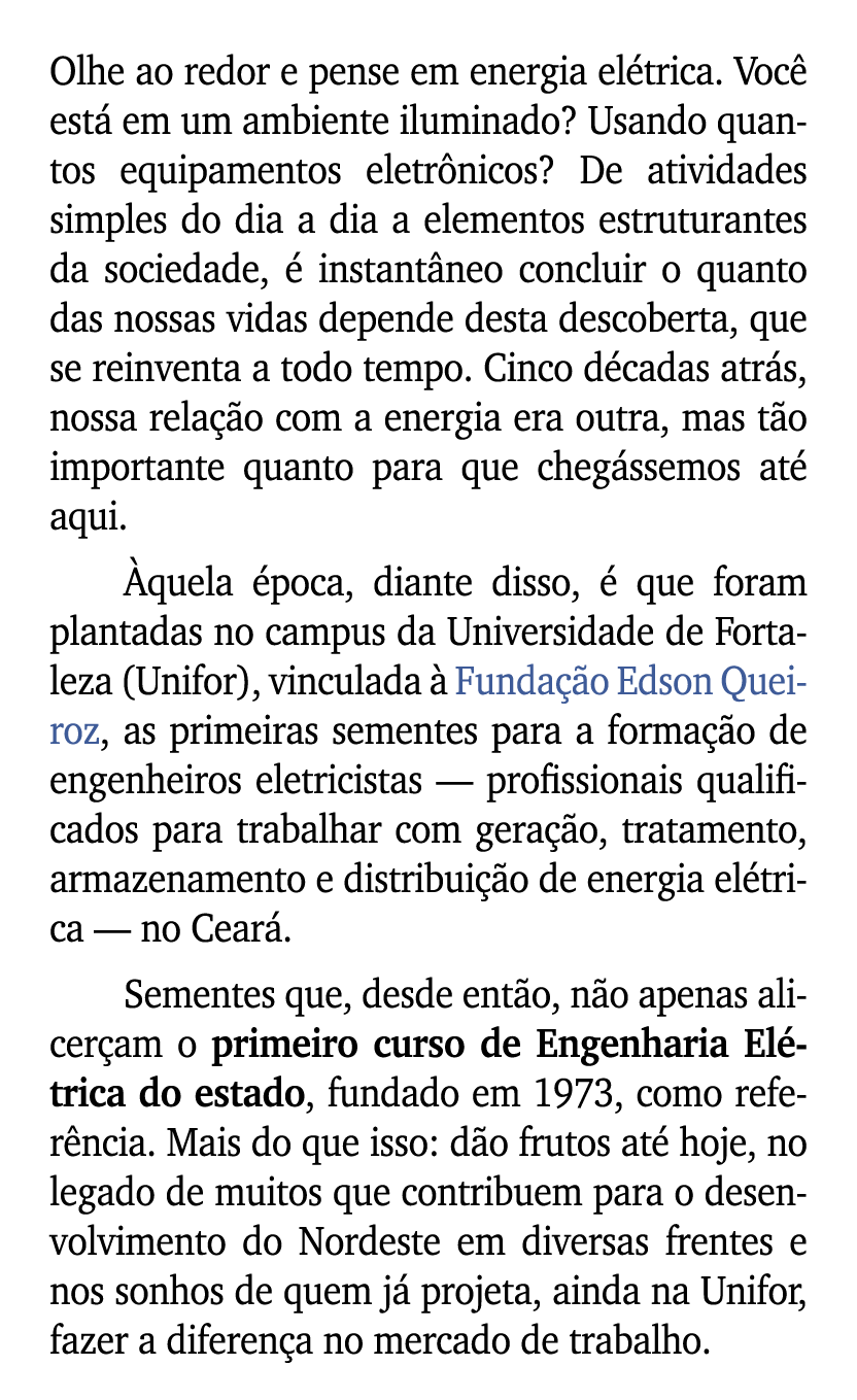 Olhe ao redor e pense em energia el trica. Voc est  em um ambiente iluminado? Usando quantos equipamentos eletr nico...