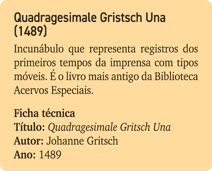 Quadragesimale Gristsch Una (1489) Incun bulo que representa registros dos primeiros tempos da imprensa com tipos m v...