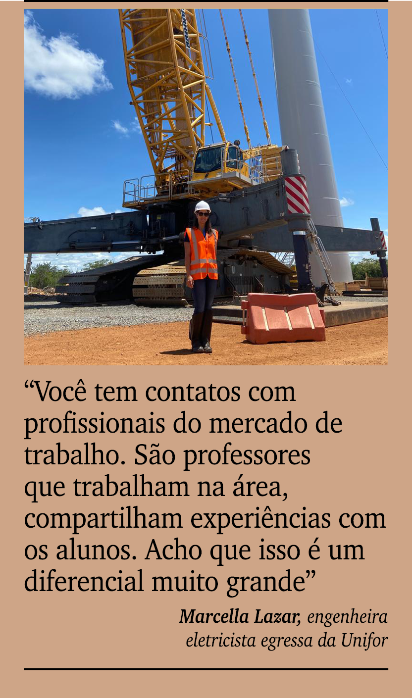 ￼ ￼ “Voc tem contatos com profissionais do mercado de trabalho. S o professores que trabalham na  rea, compartilham ...
