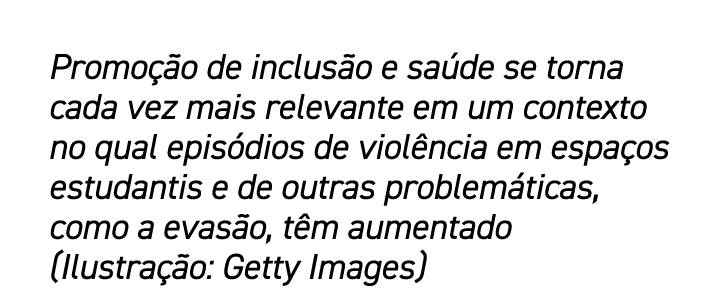 Promo o de inclus o e sa de se torna cada vez mais relevante em um contexto no qual epis dios de viol ncia em espa o...
