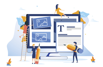 Concept Ux User Experience Development Design Usability Improve software develop company. UI Interface experiment design improve Vector illustration project guide build Web app Computer, responsive.