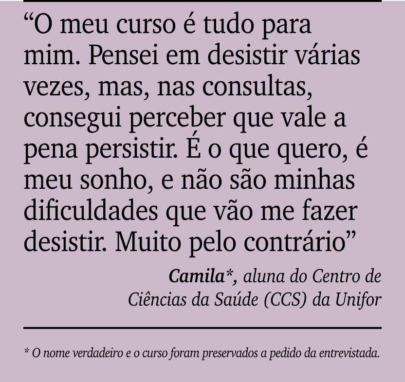 ￼ “O meu curso  tudo para mim. Pensei em desistir v rias vezes, mas, nas consultas, consegui perceber que vale a pen...