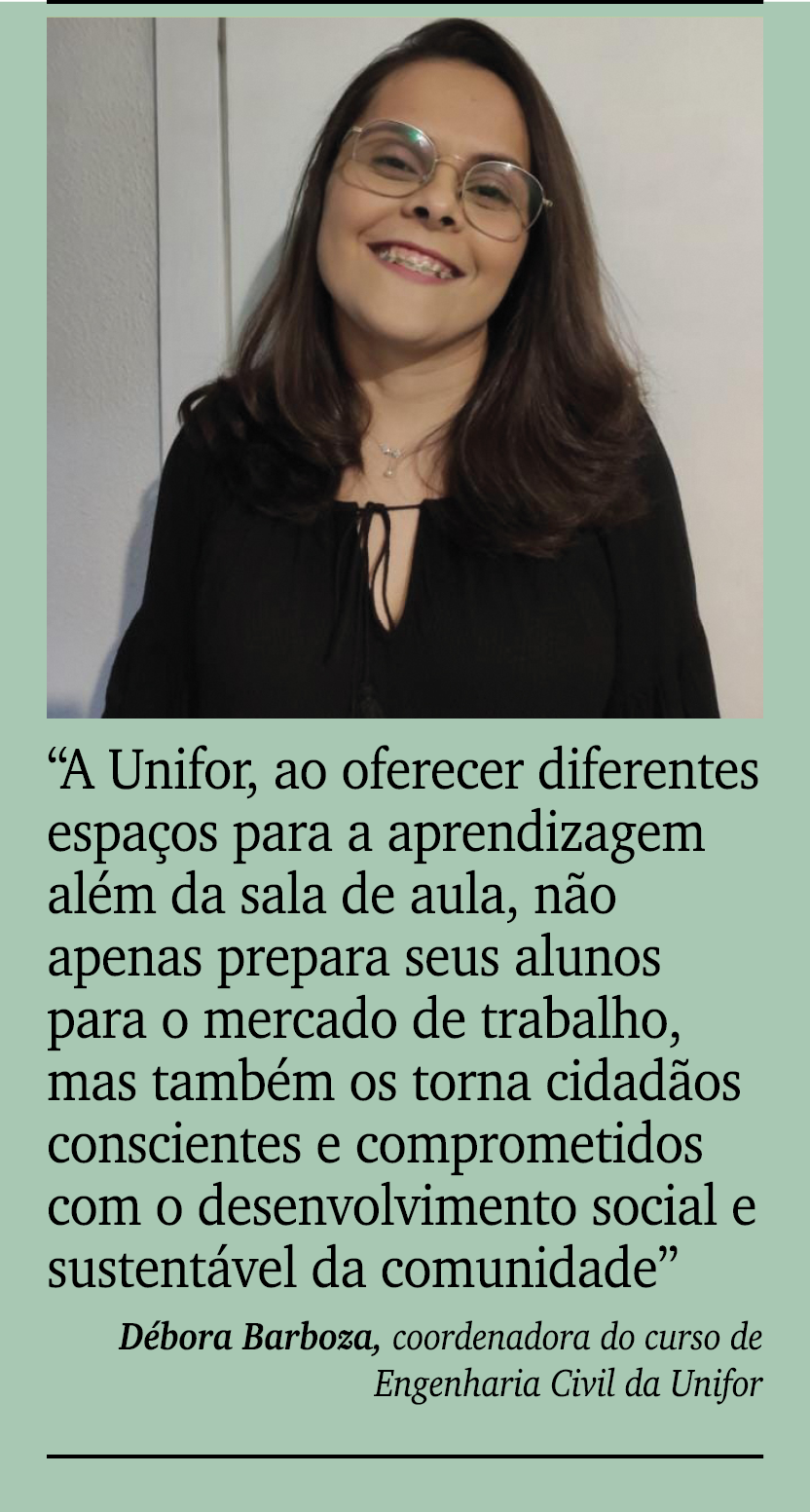 ￼ ￼ “A Unifor, ao oferecer diferentes espa os para a aprendizagem al m da sala de aula, n o apenas prepara seus aluno...