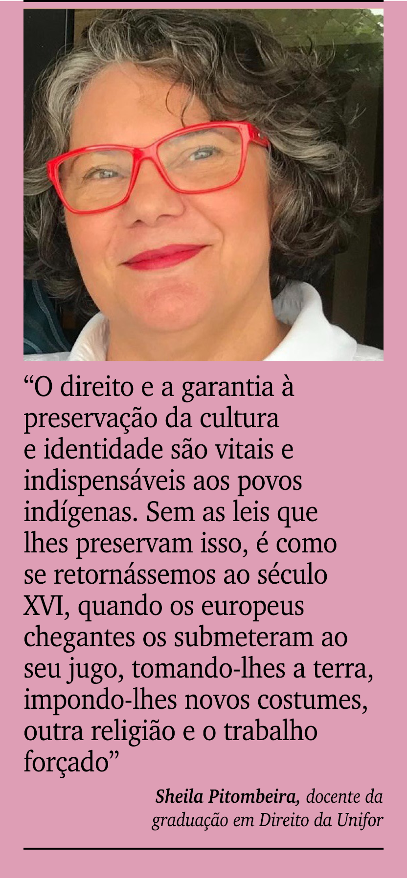 ￼ ￼ “O direito e a garantia  preserva  o da cultura e identidade s o vitais e indispens veis aos povos ind genas. Se...