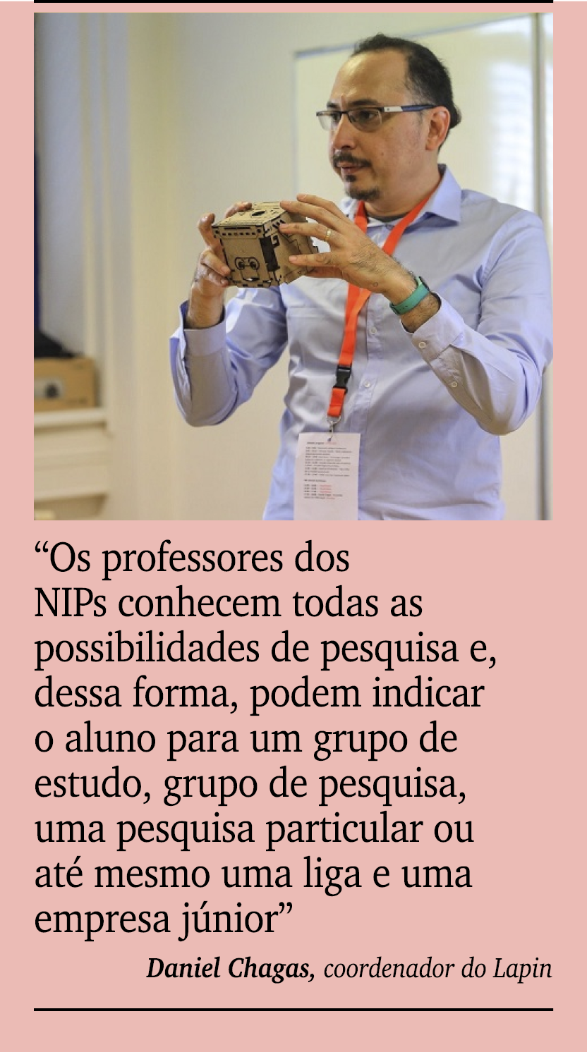 ￼ ￼ “Os professores dos NIPs conhecem todas as possibilidades de pesquisa e, dessa forma, podem indicar o aluno para ...