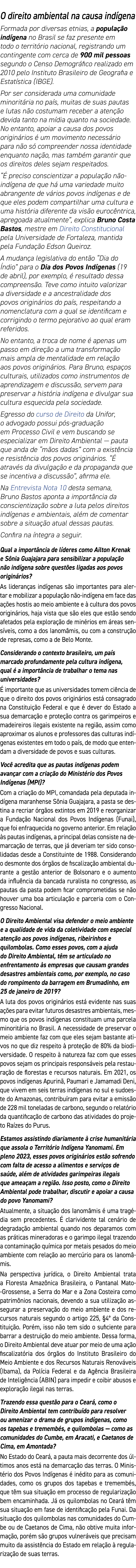 O direito ambiental na causa ind gena Formada por diversas etnias, a popula o ind gena no Brasil se faz presente em ...