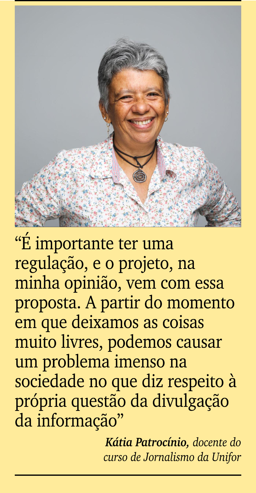 ￼ ￼ “ importante ter uma regula  o, e o projeto, na minha opini o, vem com essa proposta. A partir do momento em que...