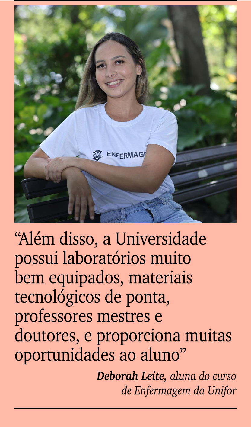 ￼ ￼ “Al m disso, a Universidade possui laborat rios muito bem equipados, materiais tecnol gicos de ponta, professores...