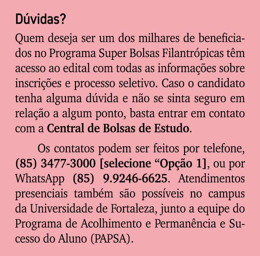 D vidas? Quem deseja ser um dos milhares de beneficiados no Programa Super Bolsas Filantr picas t m acesso ao edital ...