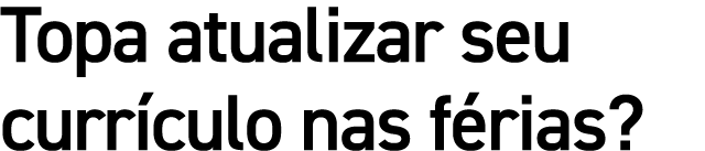 Topa atualizar seu curr culo nas f rias?
