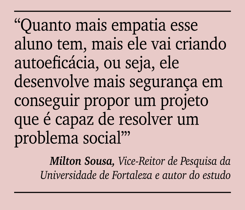 ￼ “Quanto mais empatia esse aluno tem, mais ele vai criando autoefic cia, ou seja, ele desenvolve mais seguran a em c...