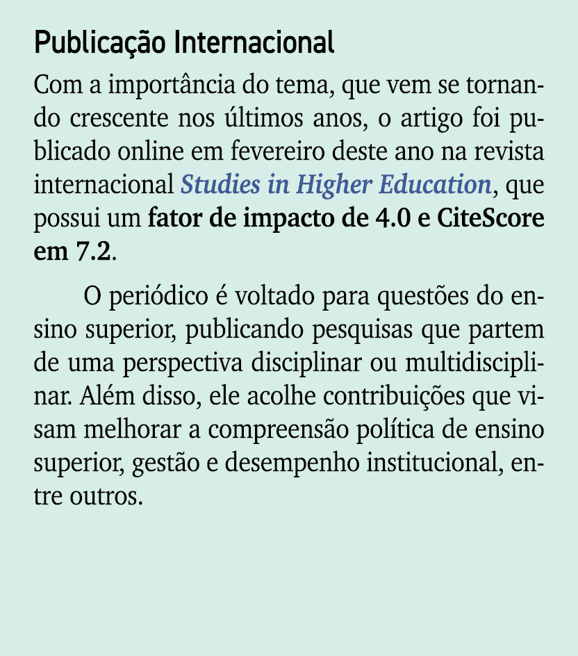 Publica o Internacional Com a import ncia do tema, que vem se tornando crescente nos  ltimos anos, o artigo foi publ...