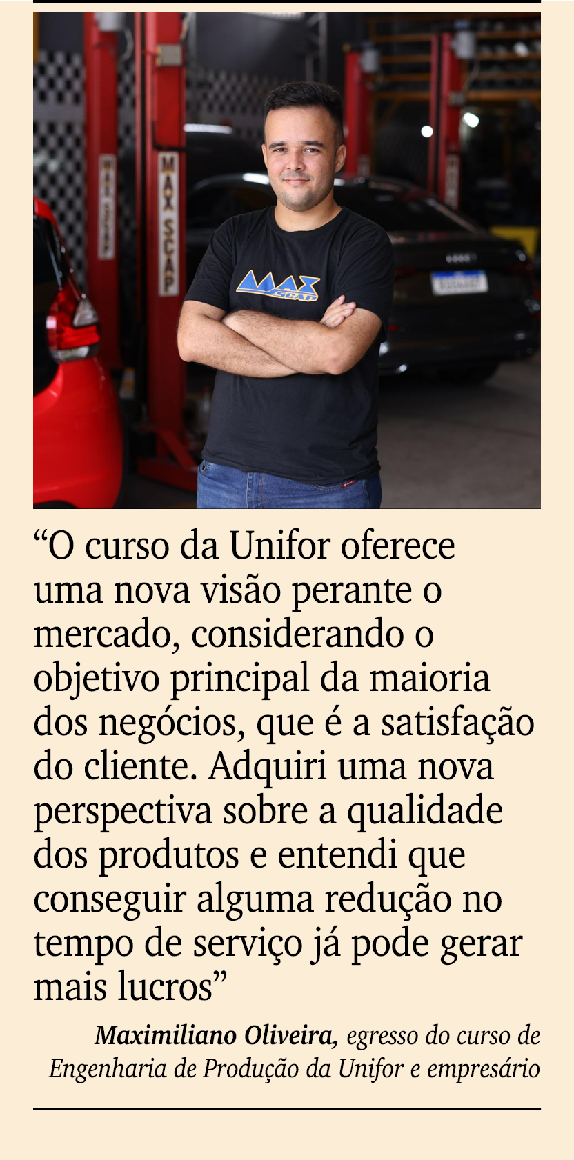 ￼ ￼ “O curso da Unifor oferece uma nova vis o perante o mercado, considerando o objetivo principal da maioria dos neg...