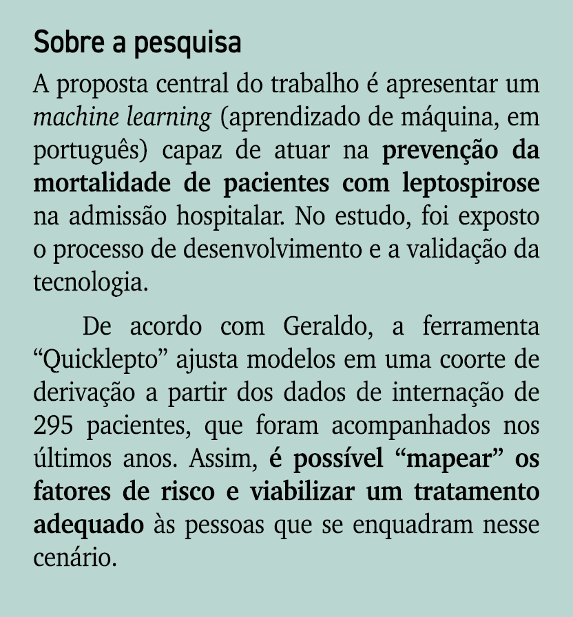 Sobre a pesquisa A proposta central do trabalho  apresentar um machine learning (aprendizado de m quina, em portugu ...