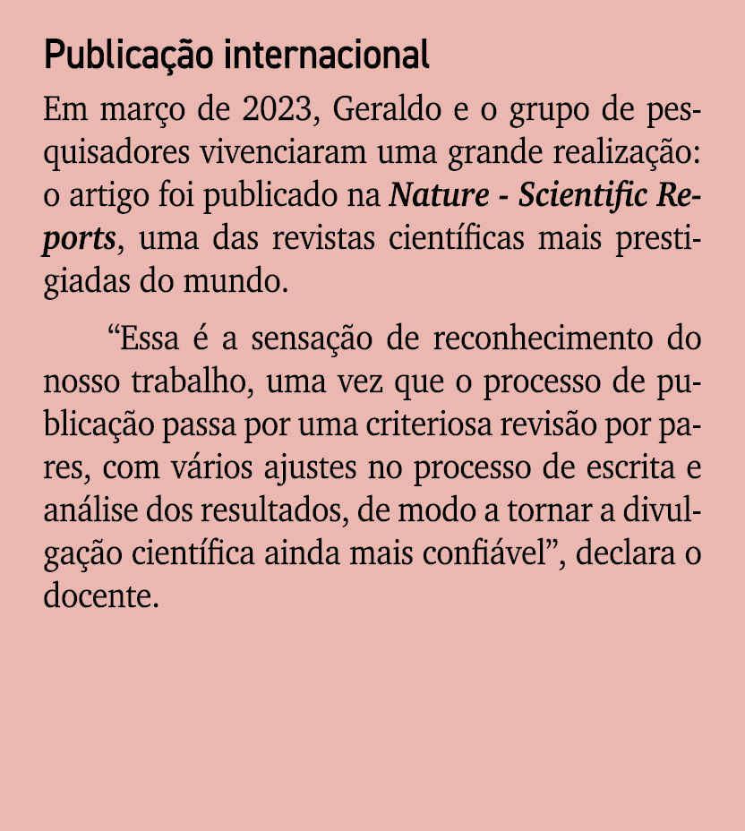 Publica o internacional Em mar o de 2023, Geraldo e o grupo de pesquisadores vivenciaram uma grande realiza  o: o ar...