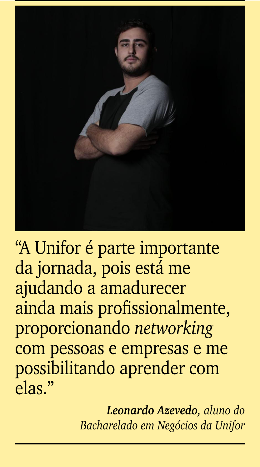 ￼ ￼ “A Unifor  parte importante da jornada, pois est  me ajudando a amadurecer ainda mais profissionalmente, proporc...