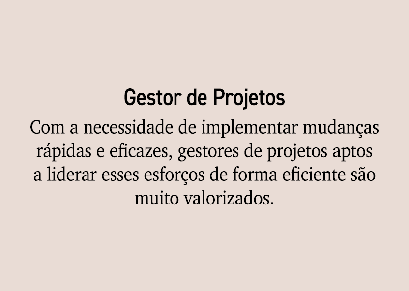 Gestor de Projetos Com a necessidade de implementar mudan as r pidas e eficazes, gestores de projetos aptos a liderar...