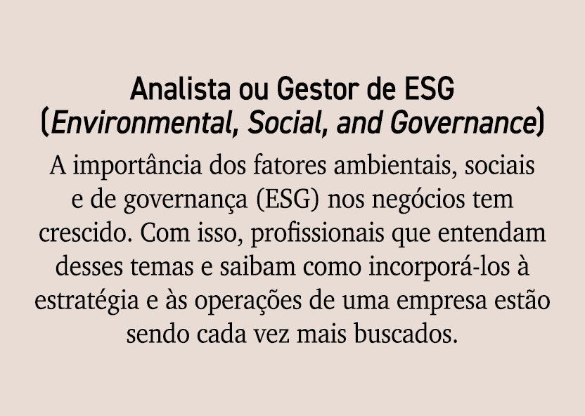 Analista ou Gestor de ESG (Environmental, Social, and Governance) A import ncia dos fatores ambientais, sociais e de ...