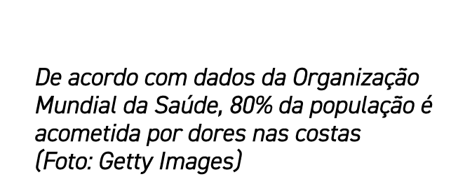 De acordo com dados da Organiza o Mundial da Sa de, 80% da popula  o   acometida por dores nas costas (Foto: Getty I...