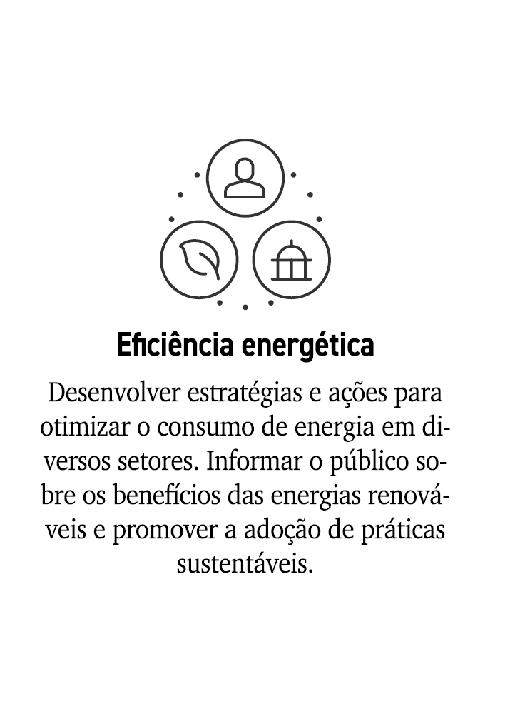 ￼ Efici ncia energ tica Desenvolver estrat gias e a es para otimizar o consumo de energia em diversos setores. Infor...