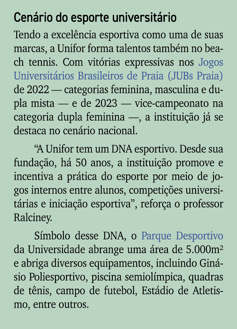 Cen rio do esporte universit rio Tendo a excel ncia esportiva como uma de suas marcas, a Unifor forma talentos tamb m...