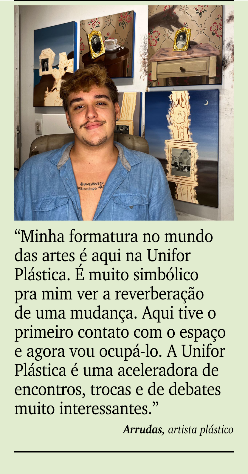 ￼ ￼ “Minha formatura no mundo das artes  aqui na Unifor Pl stica.   muito simb lico pra mim ver a reverbera  o de um...